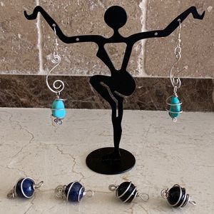 Sterling Silver Earrings Custom Made 3 Sets Stones